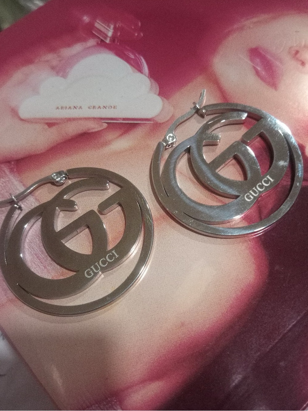 Designer inspired Stainless Steel Interlocking G Hoop Earrings